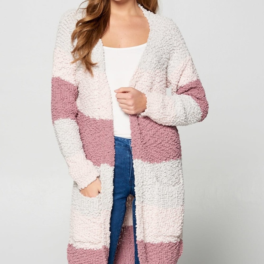 pink and white tunic